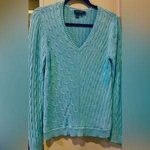 Ralph Lauren Silk Cable Knit Sweater